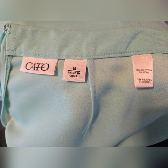 Cato Aqua Teal Blue Green Maxi Skirt, Knee Length, Size 14 Large - Picture 3 of 4